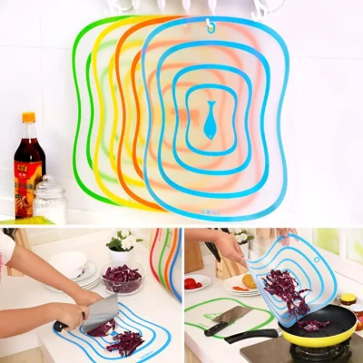Flexible Transparent Cutting Board – Chopping Mat for Vegetables & Fruits