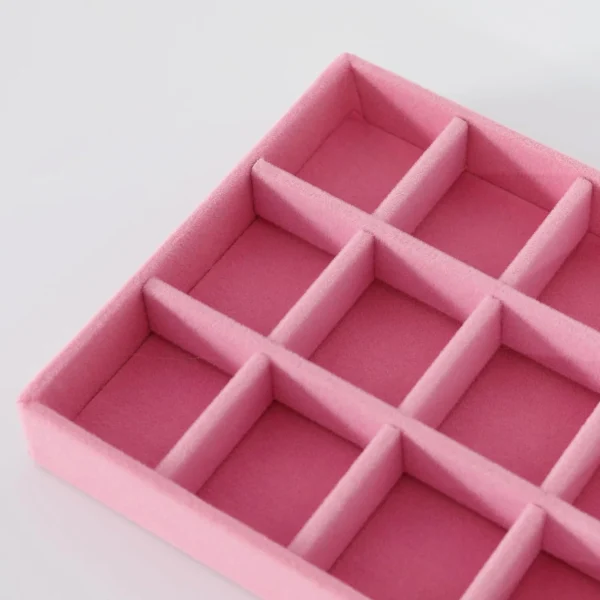 Velvet Pink Jewelry Storage Tray Earring Organizer Pretty Jewelry - Image 4