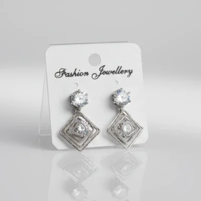 Elegant Diamond Dangle Earrings...