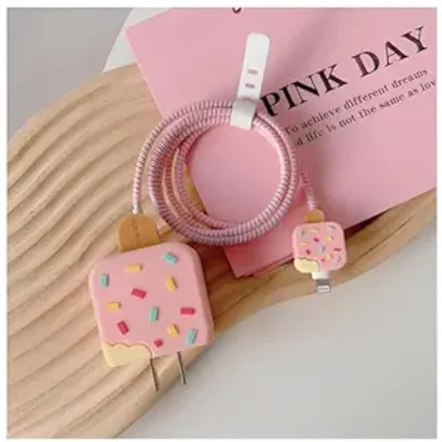 Cable Protector with 3D Cute Pattern for iPhone Charger only18W & 20W | Data Line Wire Saver Charger