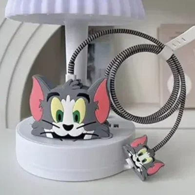 Prolet Cartoon 3D Design Protective Case Compatible with (Only Samsung Galaxy 25W) USB-C Power Adapter Charger, Cute Cartoon Type C Data Cable Case for Samsung – Tom