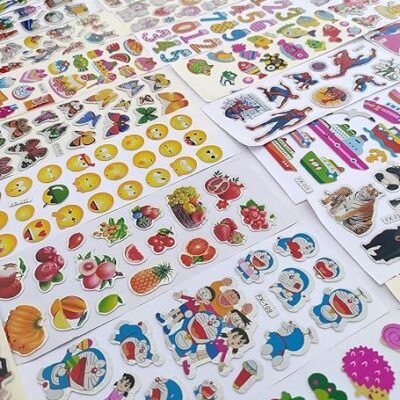 Eclet Wall Cartoon Puffy 3D PVC Cute Mix Stic...