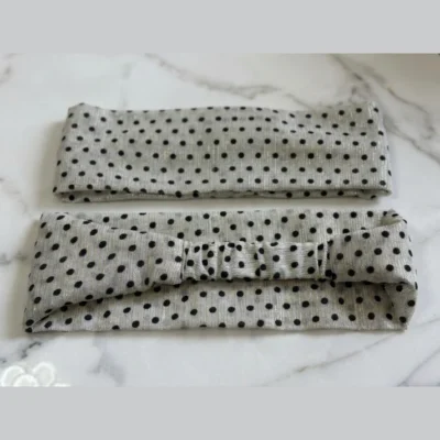 Adorable White & Black Polka Dot Hairband