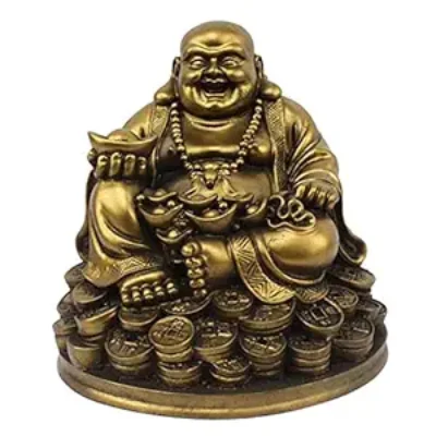 Buddha Sitting on Luck Money