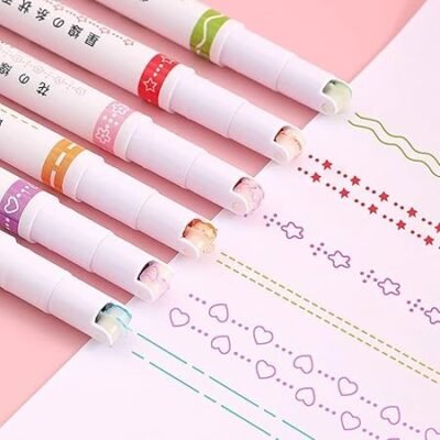 6 in 1 Multicolor Border Pen for Art