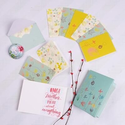 DOODLE Gift of Glee – Set of 12 Floral Note...