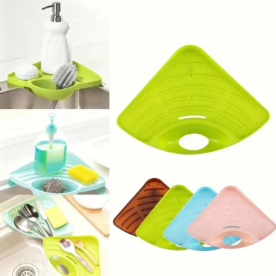Drain Corner Rack – Space-Saving Storage Shelf for Kitchen