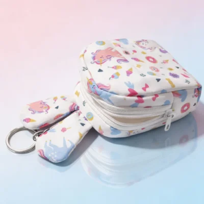 Mini Coin Purse with Keychain