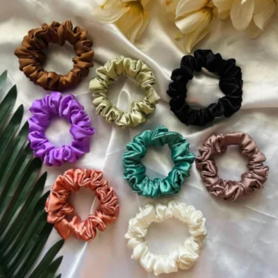 Satin Blend Hair Scrunchies for Women & ...