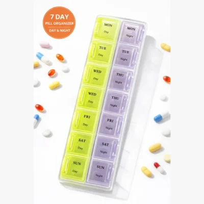 Pill Storage Box with Snap Lids