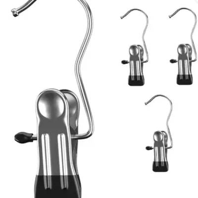Clothes Pins Hanging Hooks Stainless Steel Cloth Clips